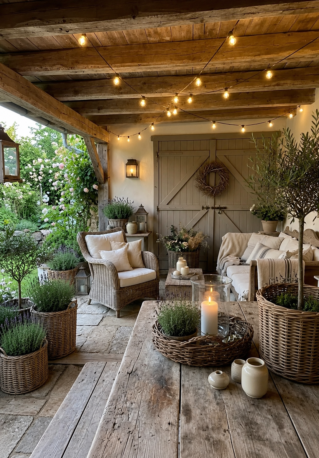 Überdachte Terrasse gemütlich gestalten